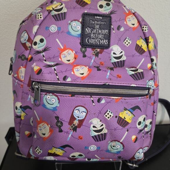 Loungefly Disney The Nightmare Before Christmas Purple Mini Backpack - Picture 1 of 7
